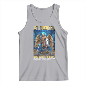 Saint Michael Prayer Defend Us In Battle Tank Top Religious Gift TS12 Athletic Heather Print Your Wear