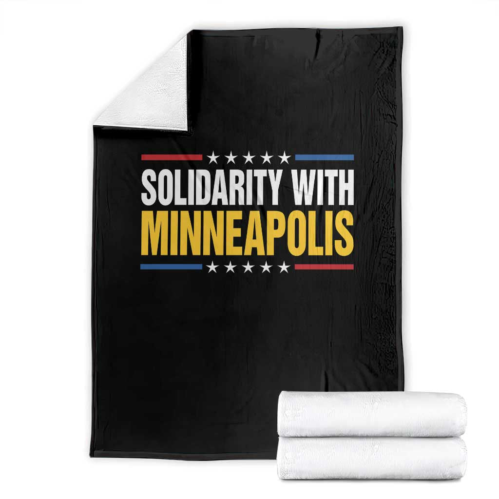 Solidarity With Minneapolis Throw Blanket Minnesota Community Support Gift TS12 Black Print Your Wear