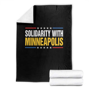 Solidarity With Minneapolis Throw Blanket Minnesota Community Support Gift TS12 Black Print Your Wear