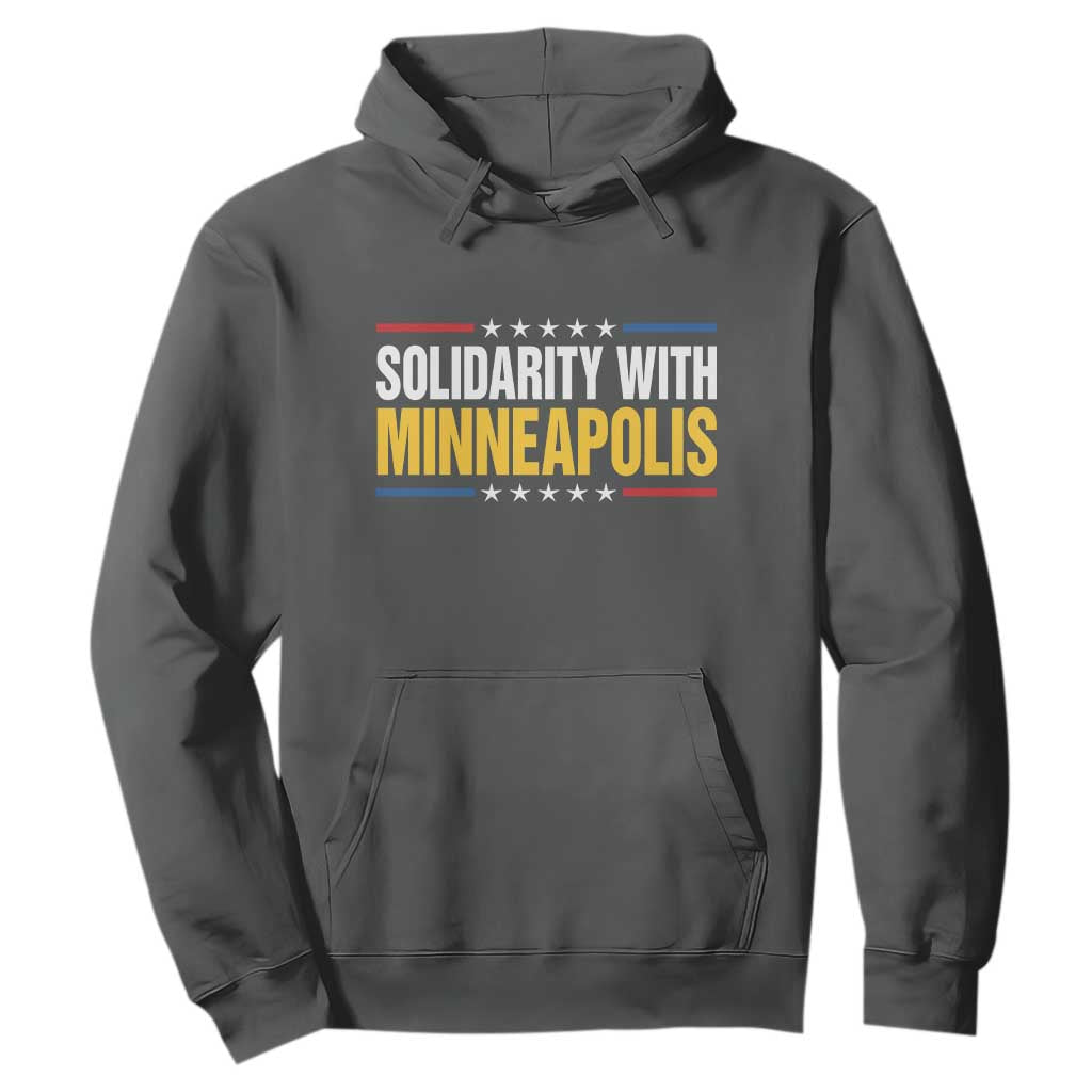 Solidarity With Minneapolis Hoodie Minnesota Community Support Gift TS12 Dark Heather Print Your Wear