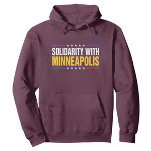 Solidarity With Minneapolis Hoodie Minnesota Community Support Gift TS12 Maroon Print Your Wear