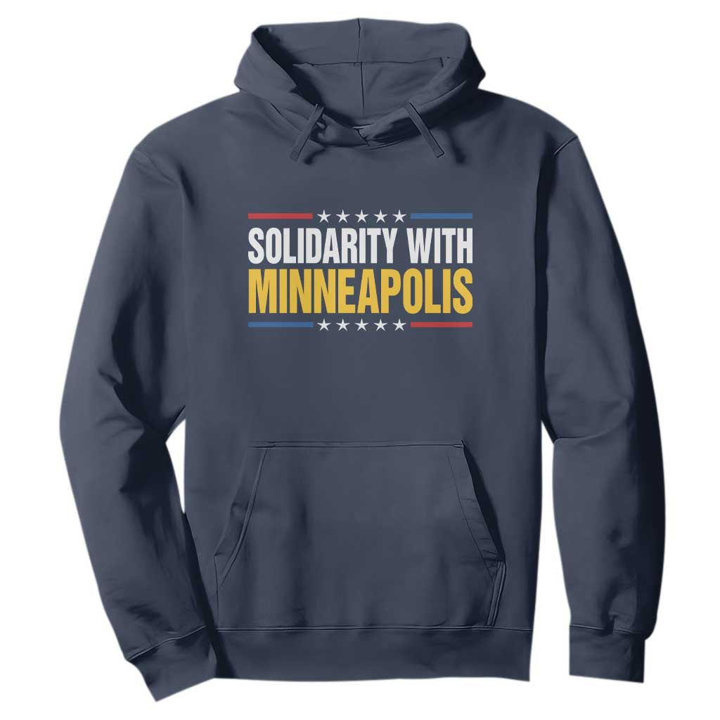 Solidarity With Minneapolis Hoodie Minnesota Community Support Gift TS12 Navy Print Your Wear