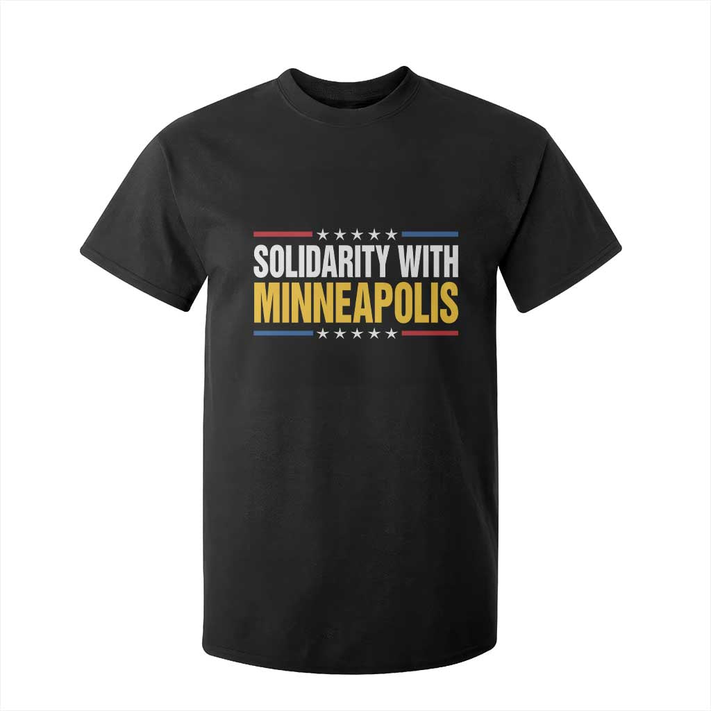 Solidarity With Minneapolis T Shirt For Kid Minnesota Community Support Gift TS12 Black Print Your Wear