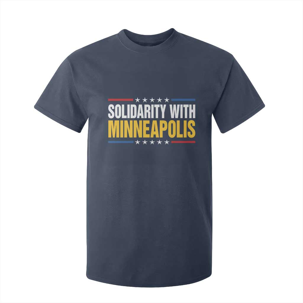 Solidarity With Minneapolis T Shirt For Kid Minnesota Community Support Gift TS12 Navy Print Your Wear
