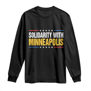 Solidarity With Minneapolis Long Sleeve Shirt Minnesota Community Support Gift TS12 Black Print Your Wear