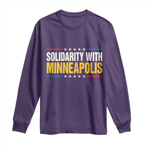 Solidarity With Minneapolis Long Sleeve Shirt Minnesota Community Support Gift TS12 Purple Print Your Wear