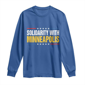 Solidarity With Minneapolis Long Sleeve Shirt Minnesota Community Support Gift TS12 Royal Blue Print Your Wear
