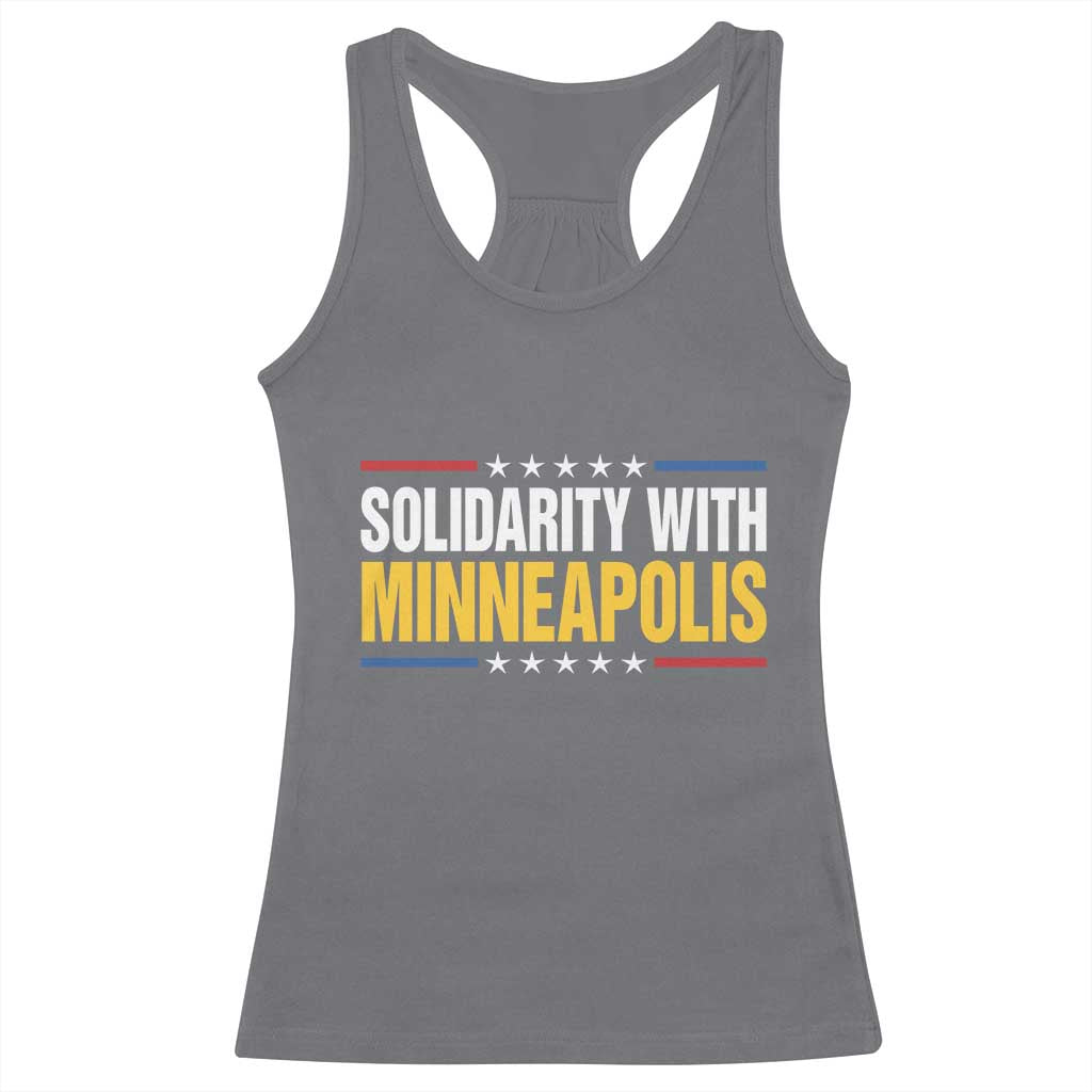 Solidarity With Minneapolis Racerback Tank Top Minnesota Community Support Gift TS12 Charcoal Print Your Wear