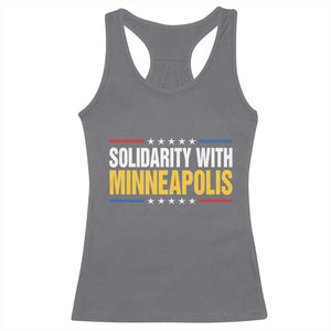 Solidarity With Minneapolis Racerback Tank Top Minnesota Community Support Gift TS12 Charcoal Print Your Wear