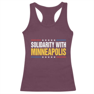 Solidarity With Minneapolis Racerback Tank Top Minnesota Community Support Gift TS12 Maroon Print Your Wear