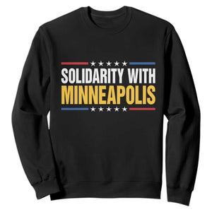 Solidarity With Minneapolis Sweatshirt Minnesota Community Support Gift TS12 Black Print Your Wear