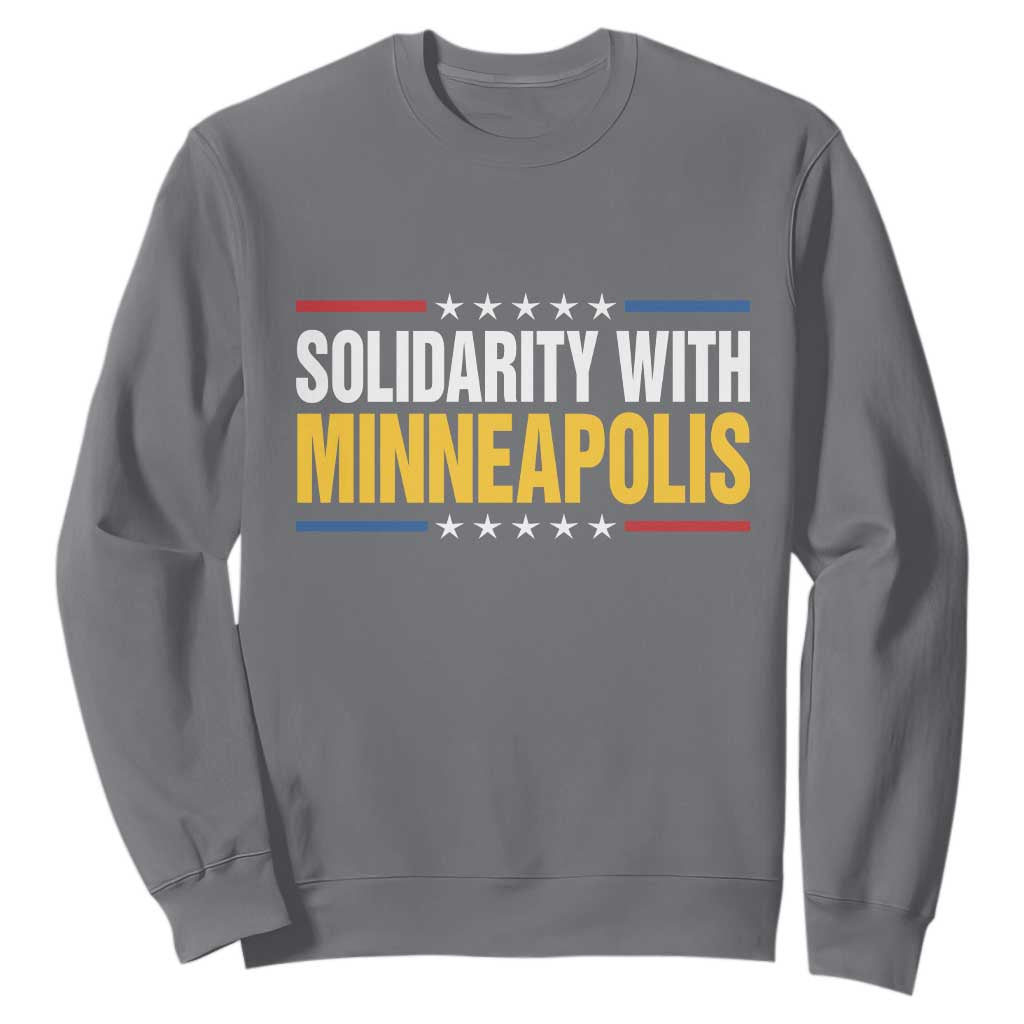 Solidarity With Minneapolis Sweatshirt Minnesota Community Support Gift TS12 Charcoal Print Your Wear