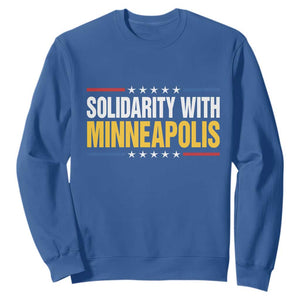 Solidarity With Minneapolis Sweatshirt Minnesota Community Support Gift TS12 Royal Blue Print Your Wear