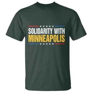 Solidarity With Minneapolis T Shirt Minnesota Community Support Gift TS12 Dark Forest Green Print Your Wear