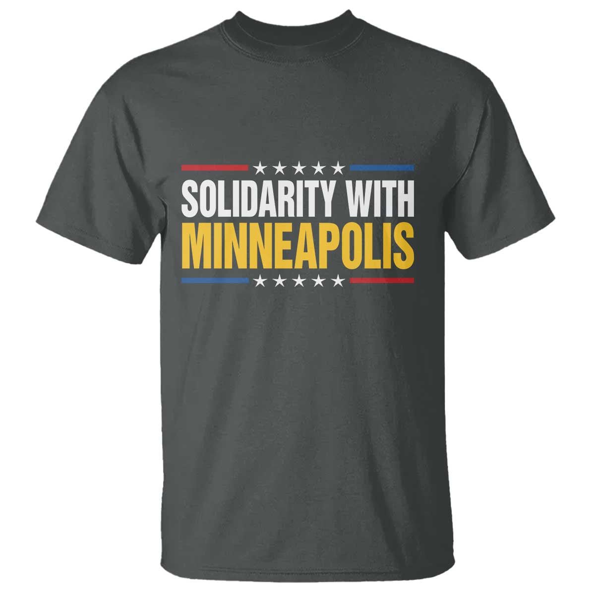Solidarity With Minneapolis T Shirt Minnesota Community Support Gift TS12 Dark Heather Print Your Wear