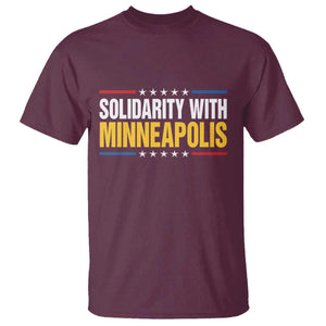Solidarity With Minneapolis T Shirt Minnesota Community Support Gift TS12 Maroon Print Your Wear