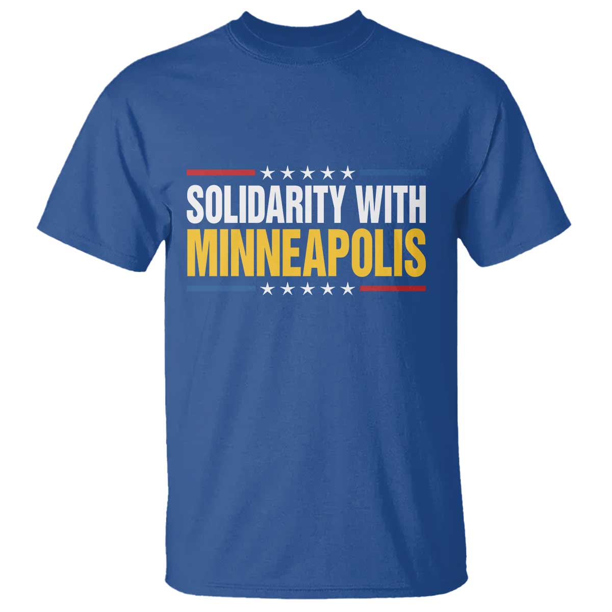 Solidarity With Minneapolis T Shirt Minnesota Community Support Gift TS12 Royal Blue Print Your Wear