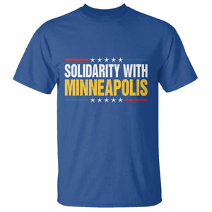 Solidarity With Minneapolis T Shirt Minnesota Community Support Gift TS12 Royal Blue Print Your Wear