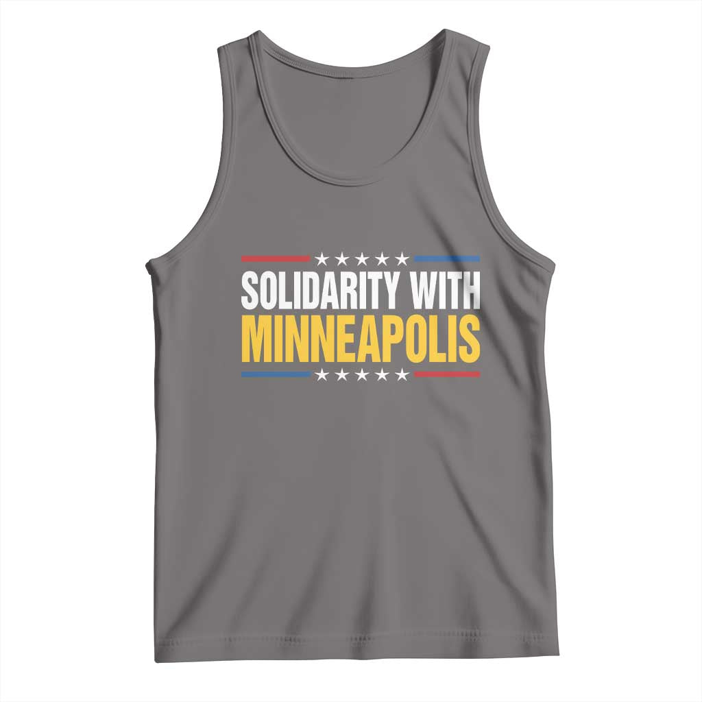 Solidarity With Minneapolis Tank Top Minnesota Community Support Gift TS12 Deep Heather Print Your Wear