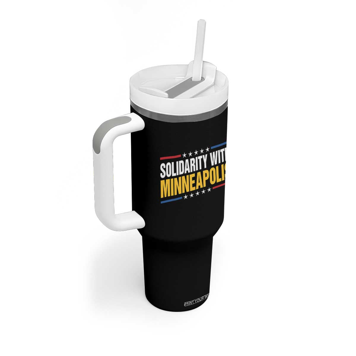 Solidarity With Minneapolis Tumbler With Handle Minnesota Community Support Gift TS12 Print Your Wear