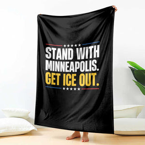 Stand With Minneapolis Throw Blanket Minnesota Community Support Gift TS12 Print Your Wear