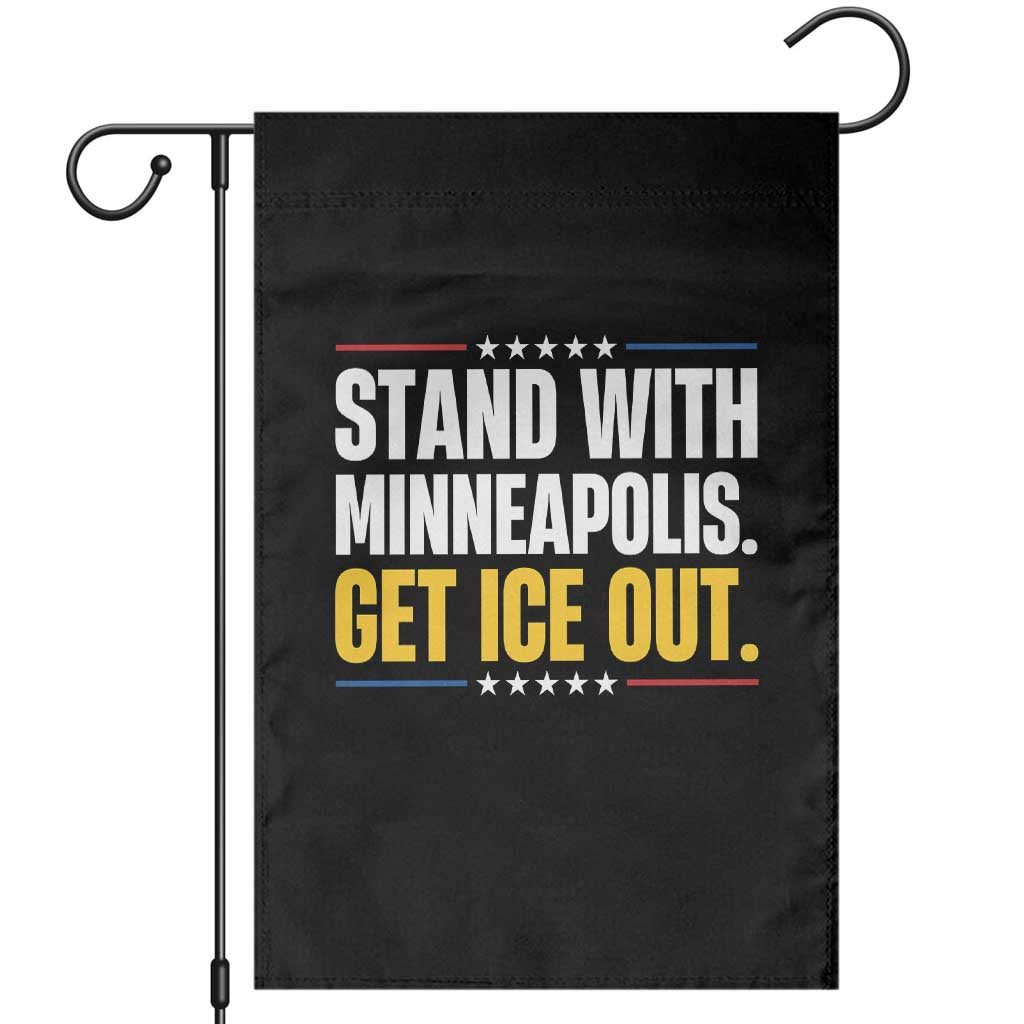 Stand With Minneapolis Garden Flag Minnesota Community Support Gift TS12 Black Print Your Wear