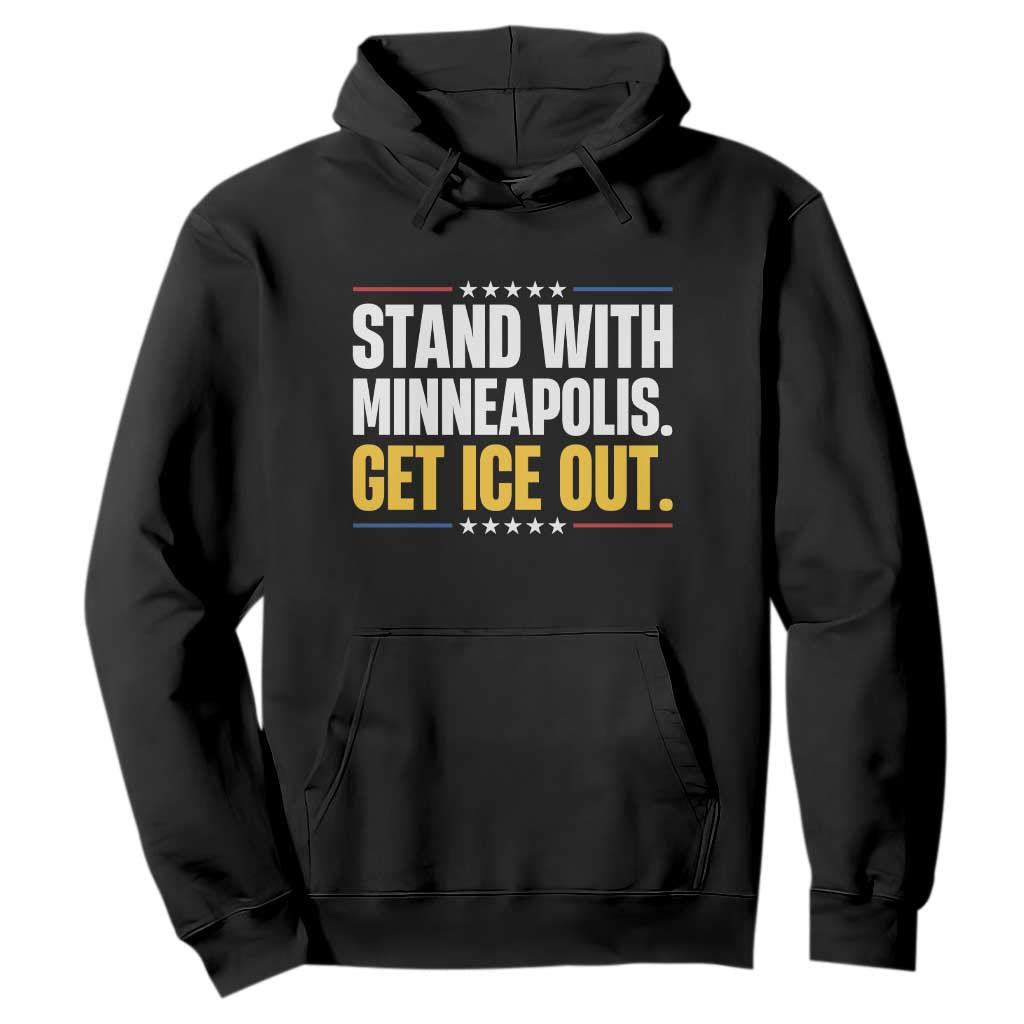 Stand With Minneapolis Hoodie Minnesota Community Support Gift TS12 Black Print Your Wear