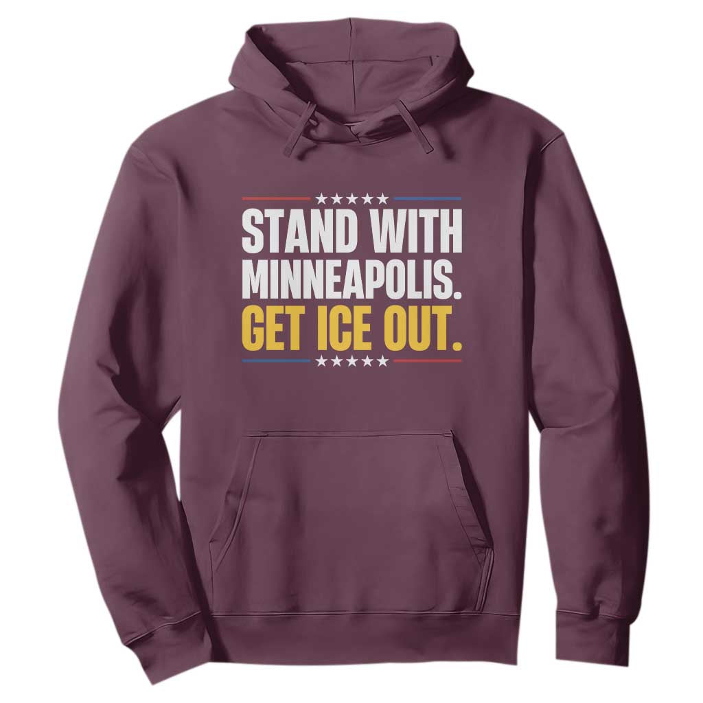 Stand With Minneapolis Hoodie Minnesota Community Support Gift TS12 Maroon Print Your Wear