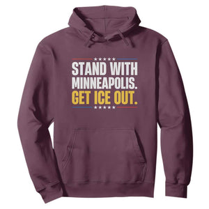 Stand With Minneapolis Hoodie Minnesota Community Support Gift TS12 Maroon Print Your Wear