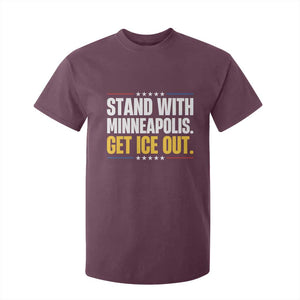 Stand With Minneapolis T Shirt For Kid Minnesota Community Support Gift TS12 Maroon Print Your Wear