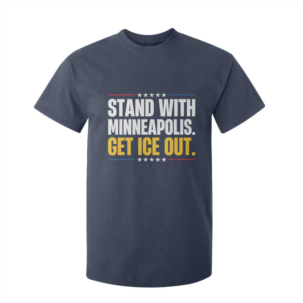 Stand With Minneapolis T Shirt For Kid Minnesota Community Support Gift TS12 Navy Print Your Wear