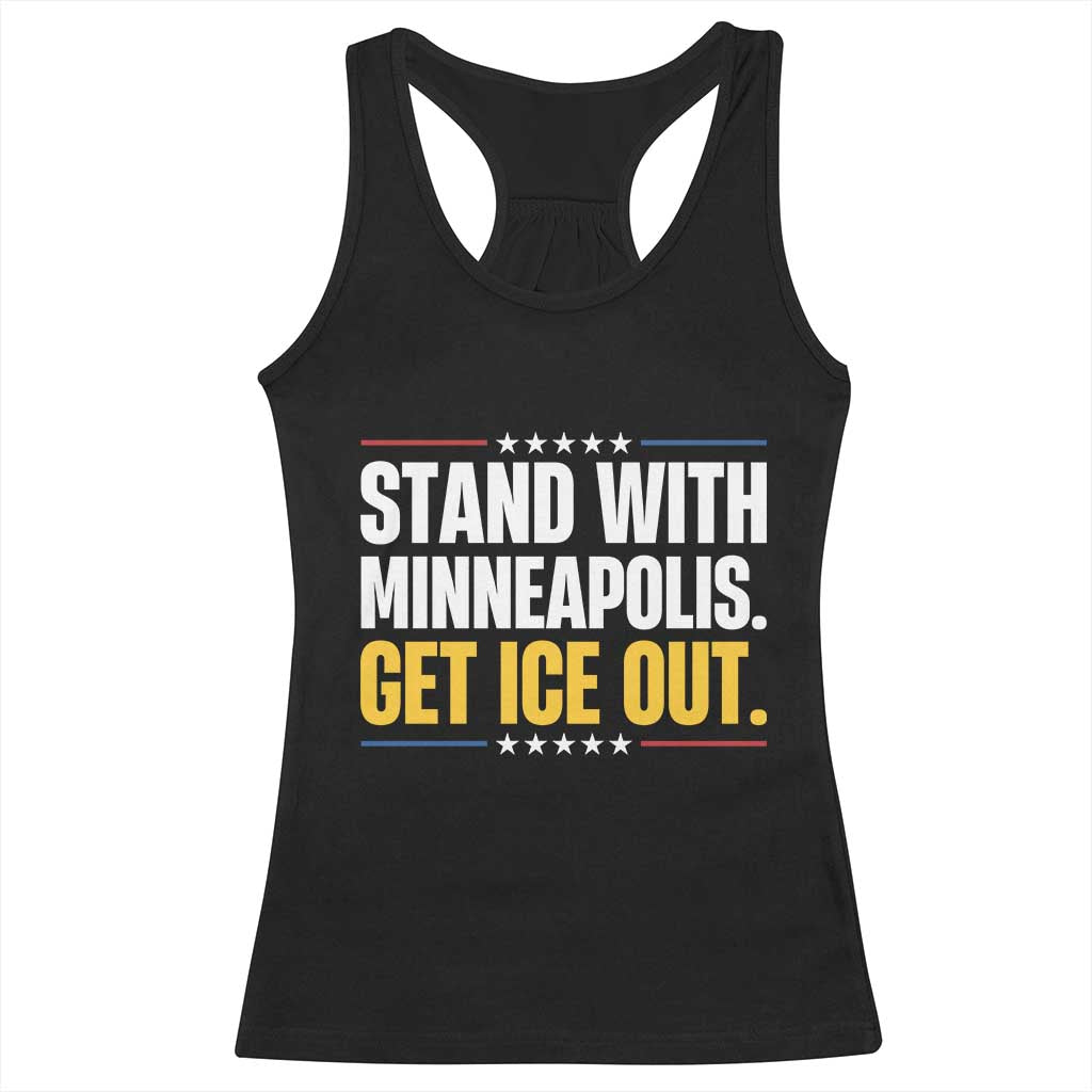 Stand With Minneapolis Racerback Tank Top Minnesota Community Support Gift TS12 Black Print Your Wear