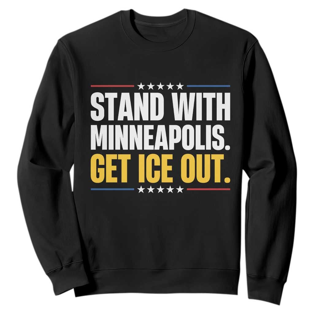 Stand With Minneapolis Sweatshirt Minnesota Community Support Gift TS12 Black Print Your Wear