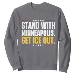 Stand With Minneapolis Sweatshirt Minnesota Community Support Gift TS12 Charcoal Print Your Wear