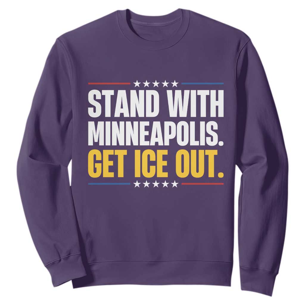 Stand With Minneapolis Sweatshirt Minnesota Community Support Gift TS12 Purple Print Your Wear