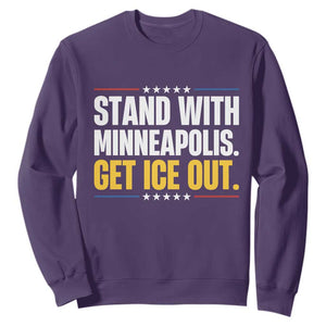 Stand With Minneapolis Sweatshirt Minnesota Community Support Gift TS12 Purple Print Your Wear