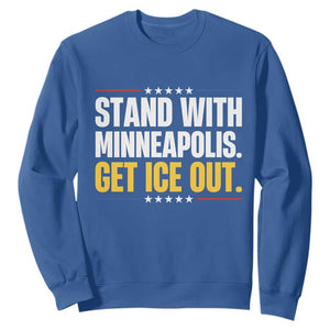 Stand With Minneapolis Sweatshirt Minnesota Community Support Gift TS12 Royal Blue Print Your Wear