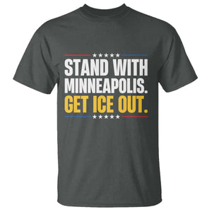 Stand With Minneapolis T Shirt Minnesota Community Support Gift TS12 Dark Heather Print Your Wear