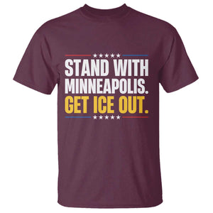 Stand With Minneapolis T Shirt Minnesota Community Support Gift TS12 Maroon Print Your Wear
