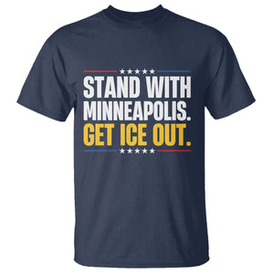 Stand With Minneapolis T Shirt Minnesota Community Support Gift TS12 Navy Print Your Wear