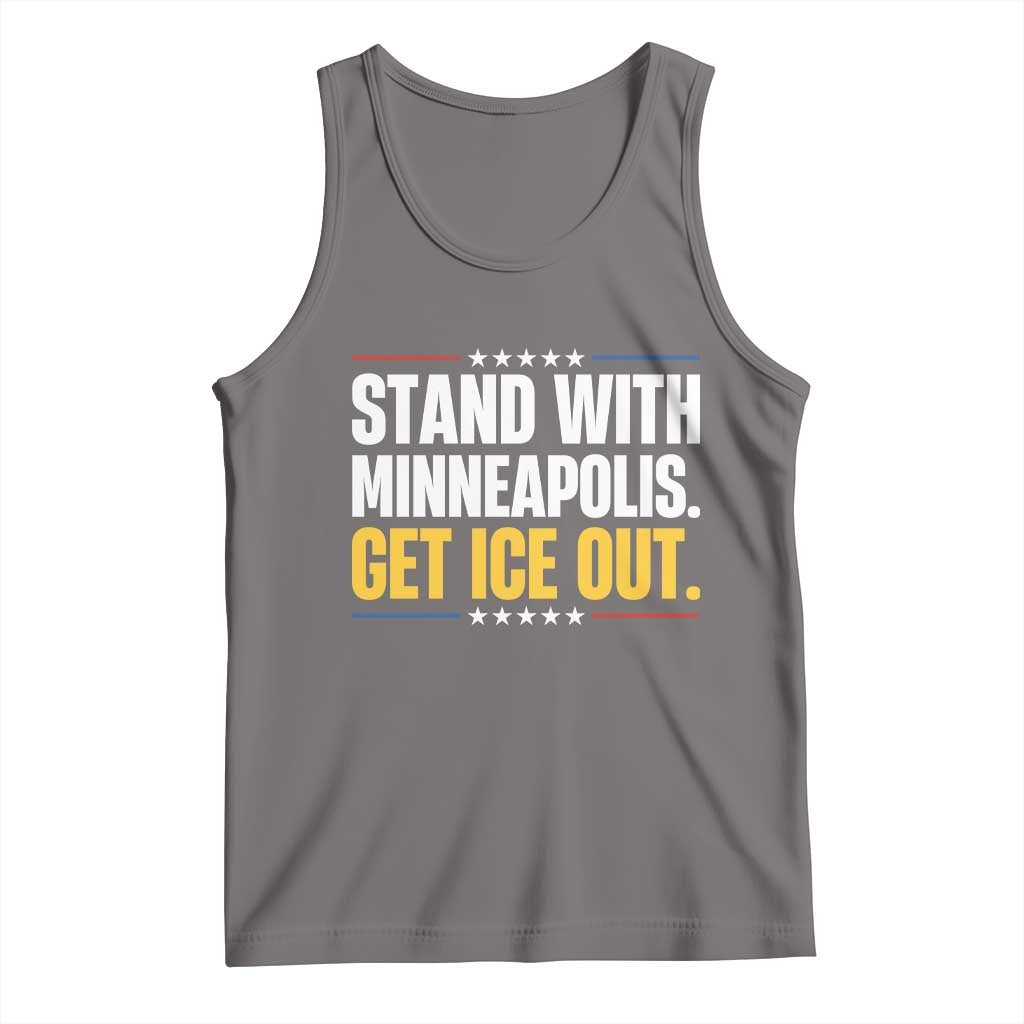 Stand With Minneapolis Tank Top Minnesota Community Support Gift TS12 Deep Heather Print Your Wear