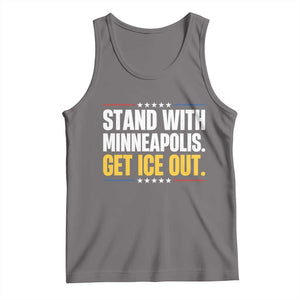 Stand With Minneapolis Tank Top Minnesota Community Support Gift TS12 Deep Heather Print Your Wear