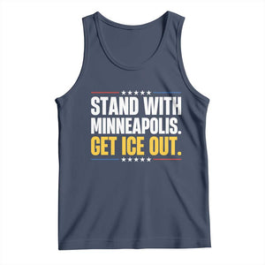 Stand With Minneapolis Tank Top Minnesota Community Support Gift TS12 Navy Print Your Wear