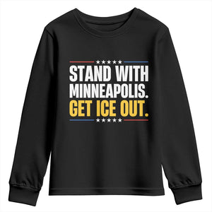 Stand With Minneapolis Youth Sweatshirt Minnesota Community Support Gift TS12 Black Print Your Wear