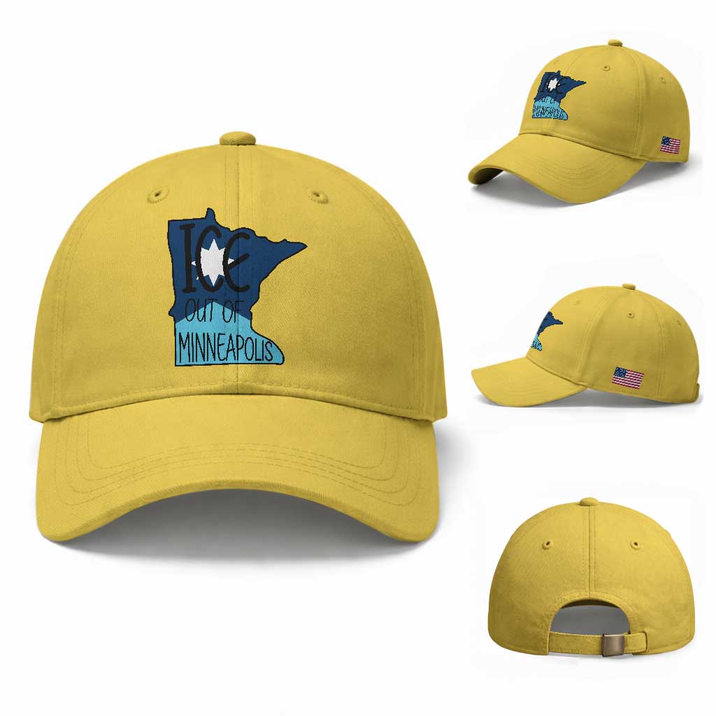 Ice Out Of Minneapolis Baseball Cap Minnesota Community Support Gift TS12 Baseball Cap Universal Fit Yellow Print Your Wear