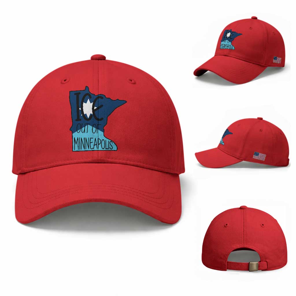 Ice Out Of Minneapolis Baseball Cap Minnesota Community Support Gift TS12 Baseball Cap Universal Fit Red Print Your Wear