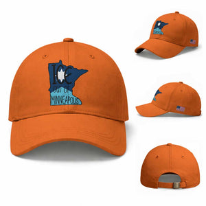 Ice Out Of Minneapolis Baseball Cap Minnesota Community Support Gift TS12 Baseball Cap Universal Fit Orange Print Your Wear