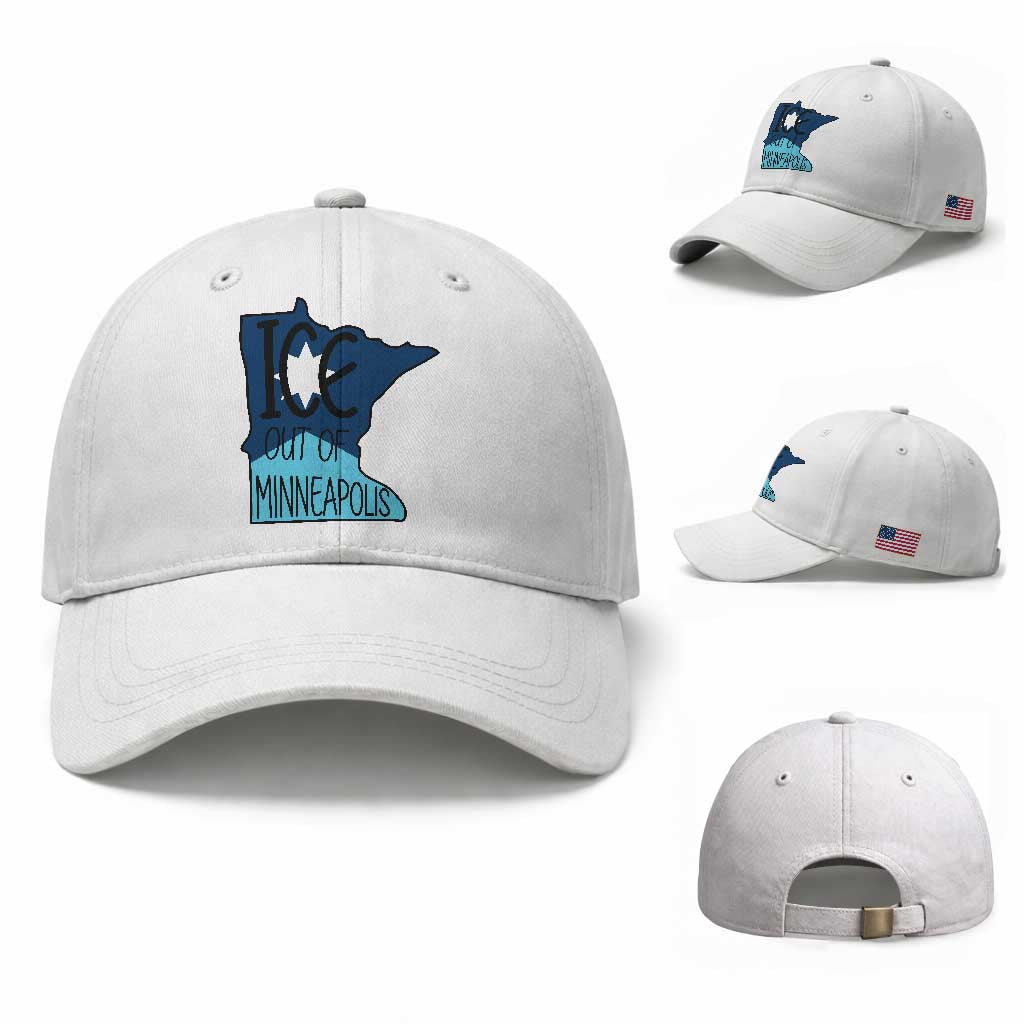 Ice Out Of Minneapolis Baseball Cap Minnesota Community Support Gift TS12 Baseball Cap Universal Fit White Print Your Wear