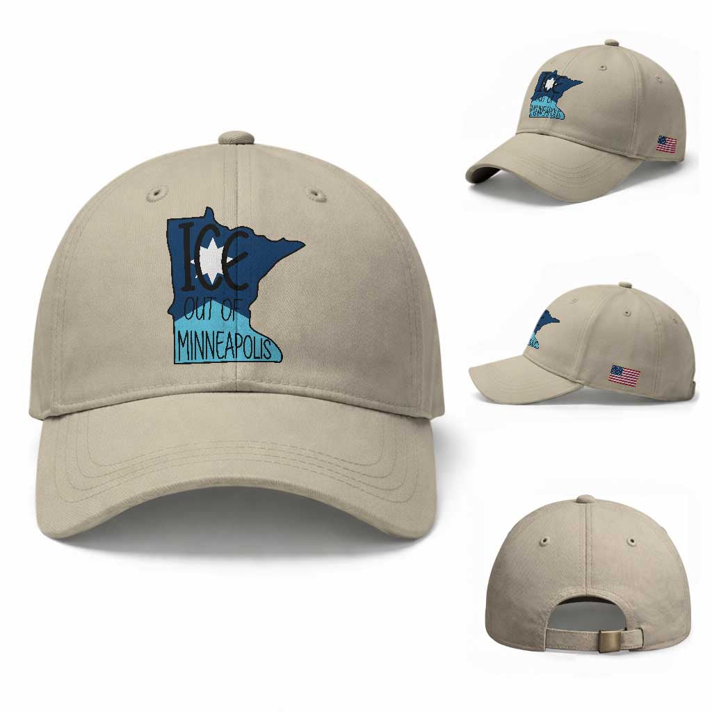 Ice Out Of Minneapolis Baseball Cap Minnesota Community Support Gift TS12 Baseball Cap Universal Fit Beige Print Your Wear
