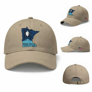 Ice Out Of Minneapolis Baseball Cap Minnesota Community Support Gift TS12 Baseball Cap Universal Fit Khaki Print Your Wear